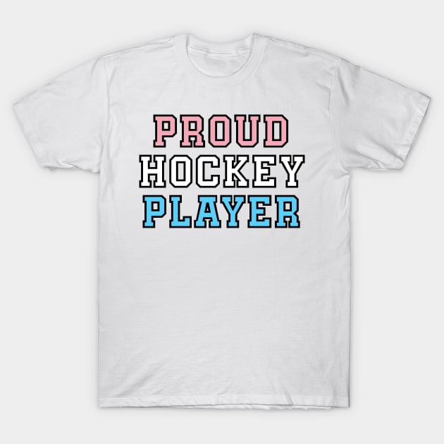 Transgender Hockey Player Pride T-Shirt by QCult